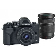 Olympus E-M10 IV Camera Double kit SLV/SLV/BK, 14-42MM (Black)